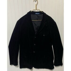 POLO RALPH LAUREN Black Cotton Corduroy Blazer Jacket Mens Size Extra Large XL